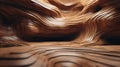 Close-Up of Wooden Surface With Wavy Lines Royalty Free Stock Photo