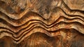 Close Up of Wooden Surface With Wavy Lines Royalty Free Stock Photo