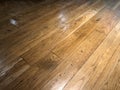 Close up wooden teak flooring texture