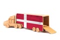 Close-up of a wooden toy truck Royalty Free Stock Photo