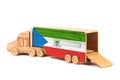 Close-up of a wooden toy truck Royalty Free Stock Photo