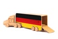 Close-up of a wooden toy truck Royalty Free Stock Photo