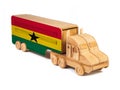 Close-up of a wooden toy truck Royalty Free Stock Photo