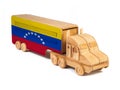 Close-up of a wooden toy truck Royalty Free Stock Photo