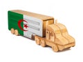 Close-up of a wooden toy truck Royalty Free Stock Photo