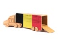 Close-up of a wooden toy truck Royalty Free Stock Photo