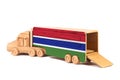 Close-up of a wooden toy truck Royalty Free Stock Photo