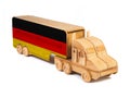 Close-up of a wooden toy truck Royalty Free Stock Photo