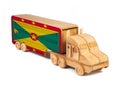Close-up of a wooden toy truck Royalty Free Stock Photo
