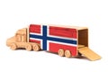 Close-up of a wooden toy truck Royalty Free Stock Photo