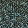 Close up of wool carpet texture in blue and black Royalty Free Stock Photo