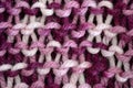 Close up wool texture, white, pink and violet Royalty Free Stock Photo