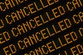 Cancelled Sign Closeup Royalty Free Stock Photo