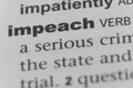 Close up of the word impeach Royalty Free Stock Photo