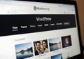 A close-up of a wordpress website on a computer screen Royalty Free Stock Photo