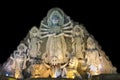 Close up - World's biggest Durga idol at Puja festival, 70 feet tall, made of clay. Royalty Free Stock Photo