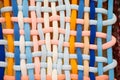 Close-up of woven ethnic fabric Royalty Free Stock Photo