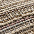 Close-up of a woven fabric featuring thick, textured threads in horizontal layers. The Royalty Free Stock Photo