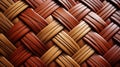 A close up of a woven leather
