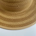 Close up of a woven straw hat with concentric circular patterns Royalty Free Stock Photo