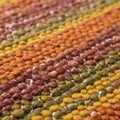 Close-up of a woven textile featuring an intricate pattern of raised loops. The texture Royalty Free Stock Photo