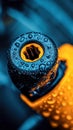 Close-Up of Wrench with Water Droplets for Precision Work Royalty Free Stock Photo