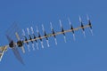 Close up of a Yagi-type television antenna to watch DTT channels