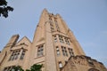 Close-up of Yale University Sheffield Scientific School Building Ornate Victorian Tower