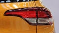 The close up of yellow car back light. Royalty Free Stock Photo