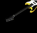 Close up Yellow Electric guitar Guitar Musical Royalty Free Stock Photo