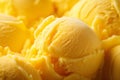 Close up of yellow gelato ice cream