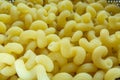 Close up of yellow gimlet pasta Royalty Free Stock Photo