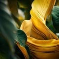 a close up of a yellow and green leafy plant Royalty Free Stock Photo