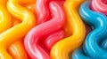 Close-up of Yellow, Pink, and Blue Goo Royalty Free Stock Photo