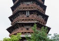 Close-up of Yingxian Wooden Pagoda Royalty Free Stock Photo