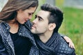 Close up of young beautiful couple in love Royalty Free Stock Photo