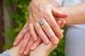 Holding hands, Parkinson disease