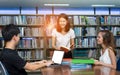 Close up Young Girl Students with School Folders Royalty Free Stock Photo