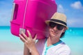 Close-up of a young man carrying his luggage Royalty Free Stock Photo