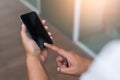 Young Man using cellphone Royalty Free Stock Photo