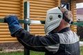 A young man welder Royalty Free Stock Photo