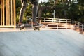 Close up of a young teenage skateboarder in action Royalty Free Stock Photo