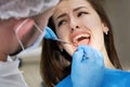 Woman having teeth check up at dentist office Royalty Free Stock Photo