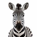 Close-up Zebra: High-key Lighting And Photo-realistic Techniques Royalty Free Stock Photo