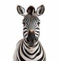 Close-up Zebra On White Background: Polixeni Papapetrou Inspired Ultra Hd Photography