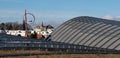 Close up of Zentrum Paul Klee in Bern Switzerland, art gallery dedicated to the artist Paul Klee designed by Renzo Piano.