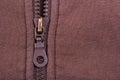 Close up of Zipper partly open Royalty Free Stock Photo