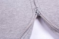 Close up of Zipper partly open Royalty Free Stock Photo