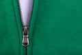 Close up of Zipper partly open Royalty Free Stock Photo