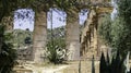 Close view of the ancient ruins of the greek temple of Segesta in Sicily